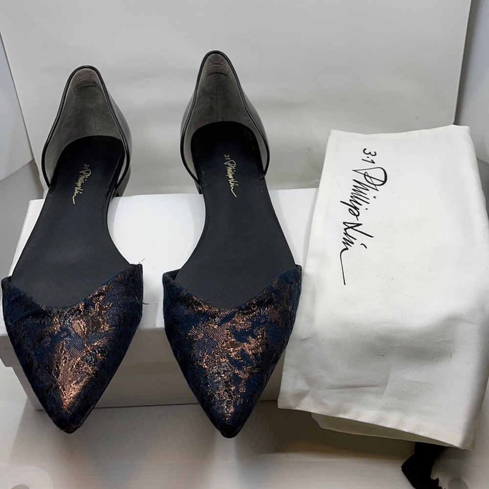 3.1 Phillip Lim "devon" D'orsay Flat Sz 38.5